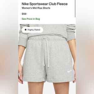 Nike Sportswear Club Fleece Women's Mid-Rise Shorts Light Gray